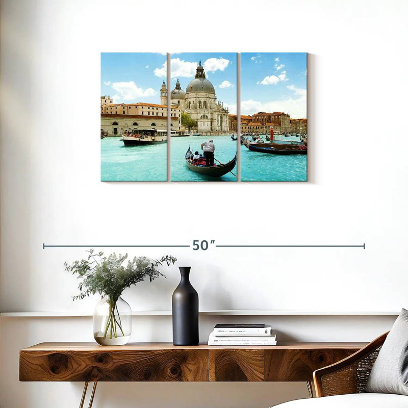 Sebbie Grand Canal Boats, 20" H x 33" W