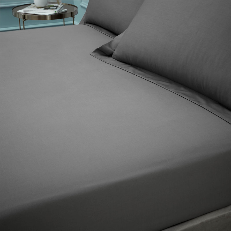 180 Thread Count Egyptian 100% Cotton Fitted Sheet, Double, Cream