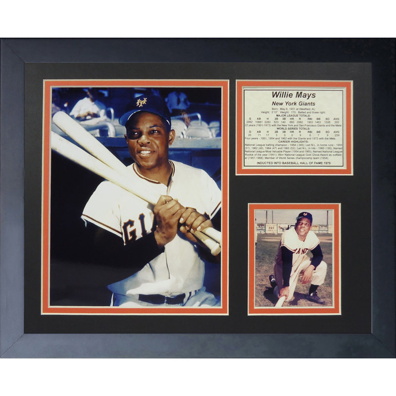 Souvenirs encadrée willie mays-new york géants