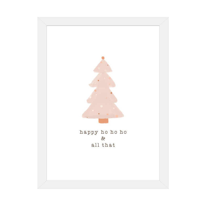 « Happy Ho Ho Ho » par Orara studio, reproduction d’art, Papier encadré blanc, Blanc, H 32 po x l 24 po x P 1 po