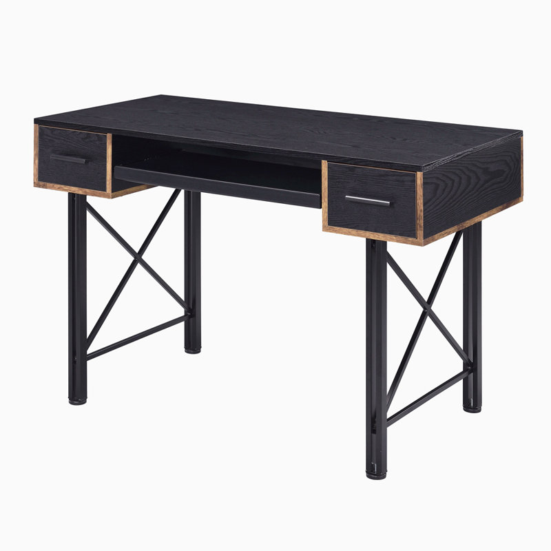 Computer Desk With Keyboard Tray, Black
