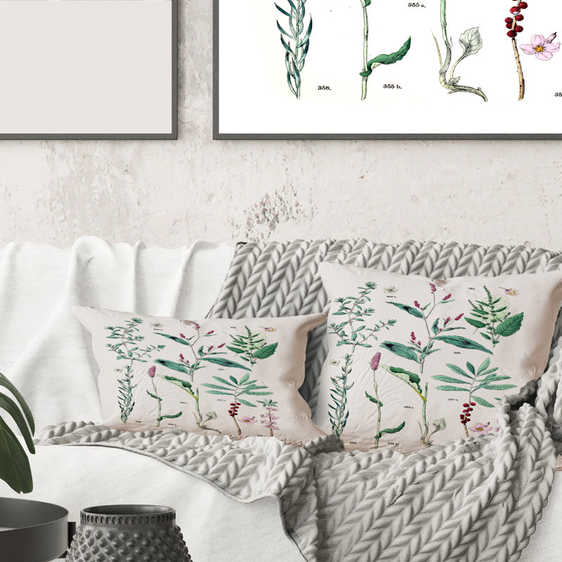 Housse et insert de coussin carré Plants, 16" x 16"