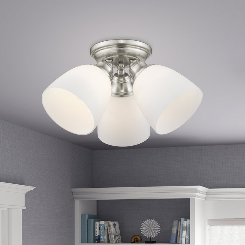 3 lumières directionnelles 14,25 po Mayday, Nickel brossé