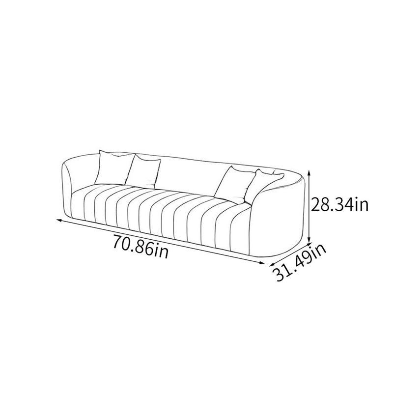 Ansen, 3, Café / griege, H 28,34 po x l 70,86 po x P 31,49 po