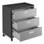 Établi Fortress l 72,4 "x P 20,5" avec deux armoires de rangement mobiles en gris foncé-333857568
