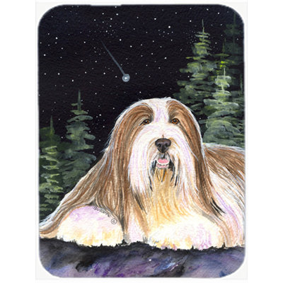 Planche à découper en verre rouge baril en forme de Collie barbus®