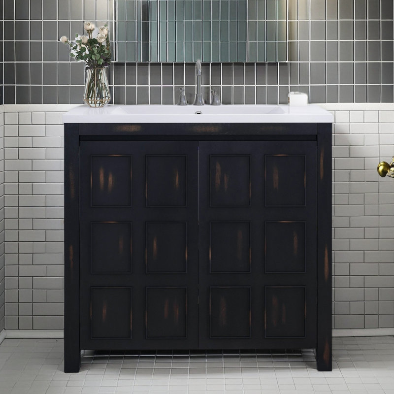 36" Bathroom Vanity-Retro Espresso