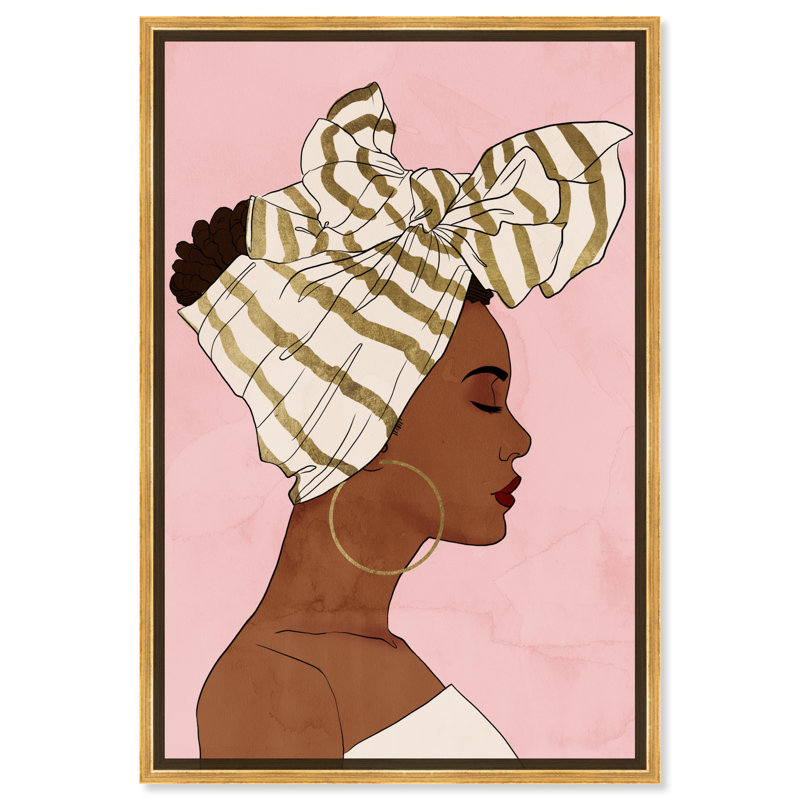Accessoires Fashion and Glam, Toile encadrée d'or, H 24 po x l 16 po x P 1,5 po