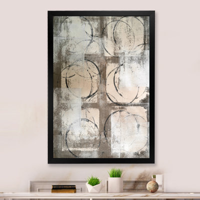 Gris rencontre l'art abstrait V - art mural moderne et contemporain sur toile
