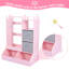 Habillage de rangement pour filles, armoire de jeu pour enfants avec lumière, miroir, support à vêtements et bac de rangement, rose