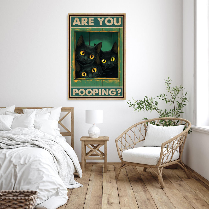 Holcman «Black Cats Are You Pooping», H 14 po x l 11 po x P 1,25 po