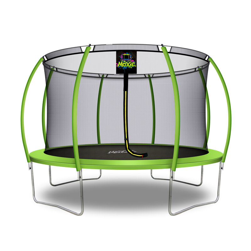 Green Apple 12' Round Trampoline with Enclosure and Steel Frame