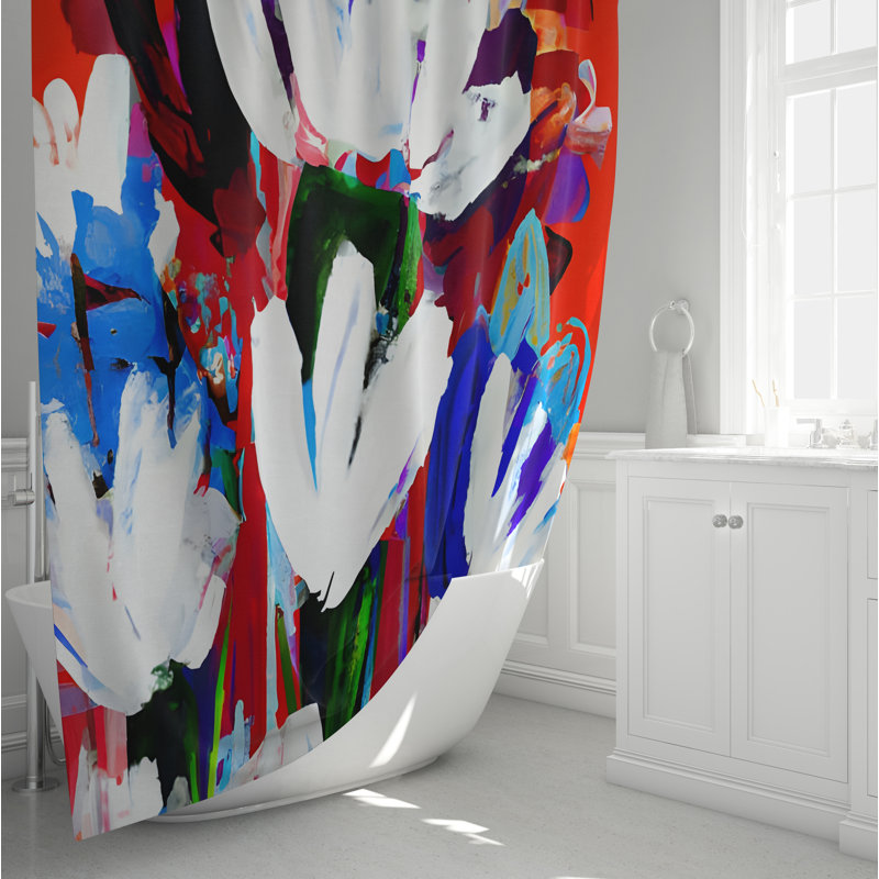 Rideau de douche Rondions, H 93 po x l 70 po