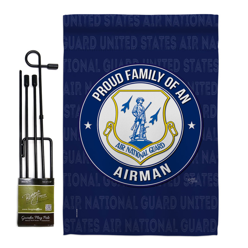 2 côtés 19 po x 13 po Ensemble de drapeaux Air Force Proud Family