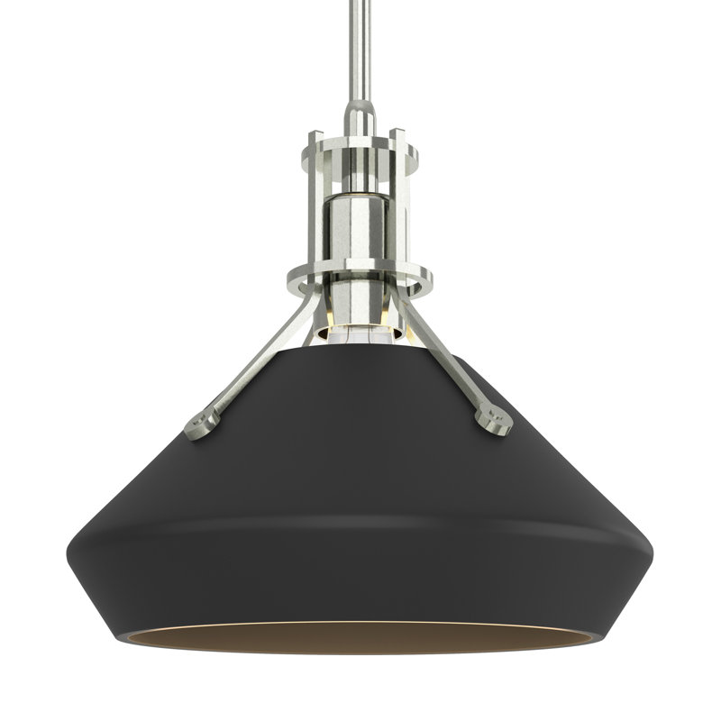 Henry with Chamfer Pendant, Sterling, Black
