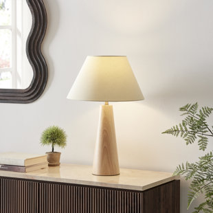 Conny Tapered Wooden Table Lamp - Elegant Simple Design