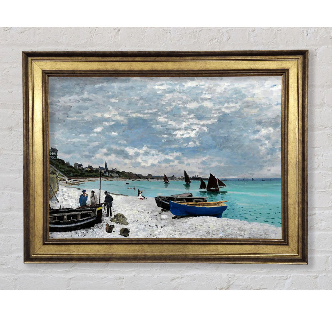 Monet Der Strand von Sainte-Adresse - Einzelner Bilderrahmen Kunstdrucke