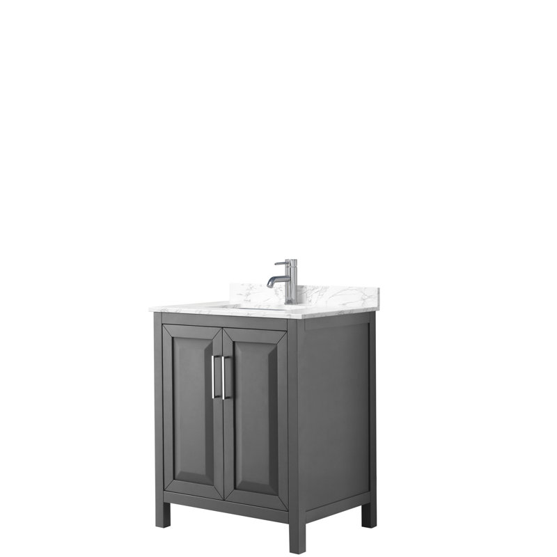 Daria 30'' W Single Vanity, Dark Gray, Polished Chrome