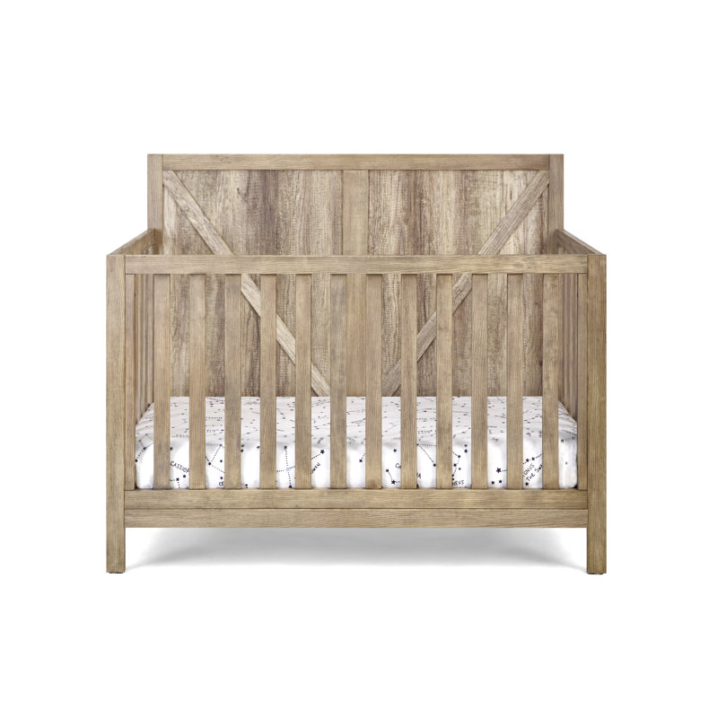 Lit de bébé convertible 4-en-1 Barnside, Châtaignier rétro