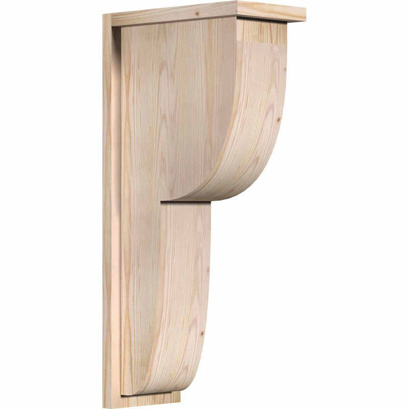 Corbeau Crestline avec contre-plaque, H 30 po x l 7,5 po x P 14 po, Sapin de Douglas, Lisse