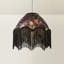 Annagail 17.5 cm H Empire Lamp Shade ( Slip-On ) in Black and Pink