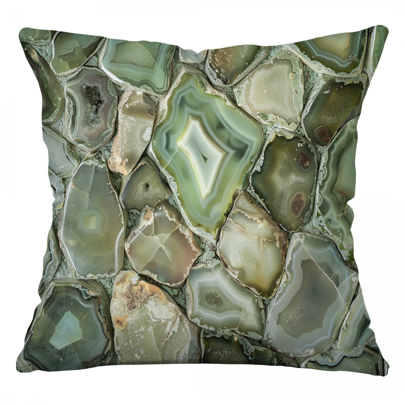 Geode Nature Microsuede Reversible Throw Pillow, 18"H x 18"W