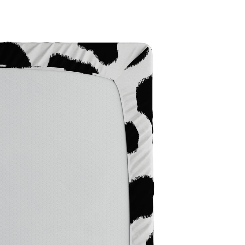 Microfiber Fitted Sheet, Twin Fitted Sheet, Charcoal Gray Animal Print