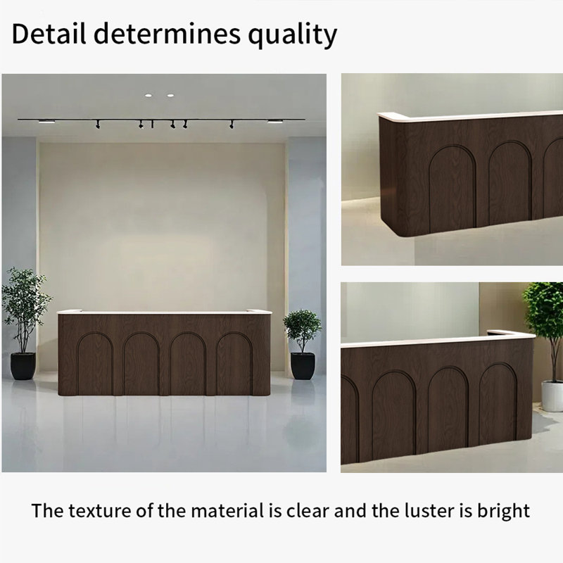 Vintage Style Front Desk, Checkout Counter & Computer Desk – Timeless Elegance and Practical Design for Offices, Retail Stores, and Commercial Spaces