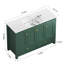 Ensemble de meuble-lavabo vert 48 po avec lavabo simple en résine, 4 portes à fermeture douce et 2 tiroirs-1648464353