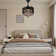 Black Crystal Invisible Ceiling Fan Light - 3 Color Dimmer W/ Remote Control - Ceiling Light Fixture