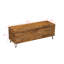 Banc de rangement en bois d'acacia massif de 46 pouces