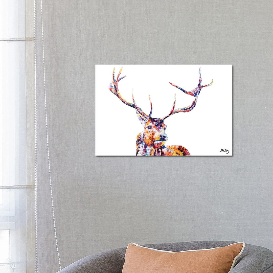 Leinwandbild Red Stag von Becksy