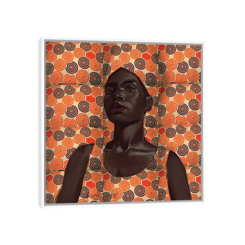 « Cire Series II » par Adekunle Adeleke, reproduction d’art, H 18 po x l 18 po x 1,5 po, Toile blanche encadrée, Pas de tapis