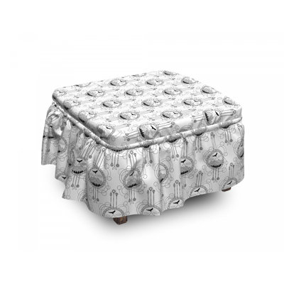 Box Cushion Ottoman Slipcover