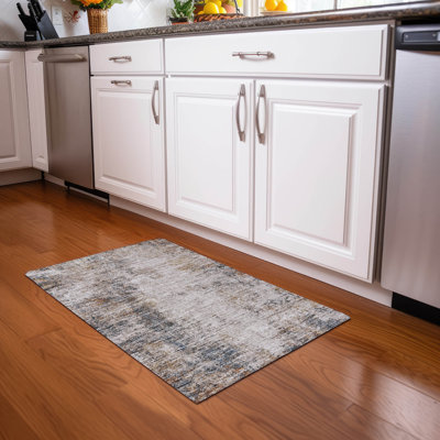 Machine Washable Indoor/Outdoor Segin ACN1179 Putty Rug