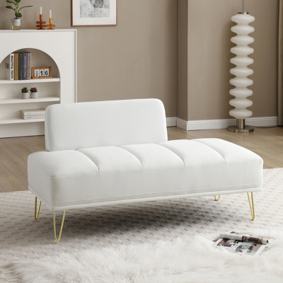 Banc rembourré en velours Gudren