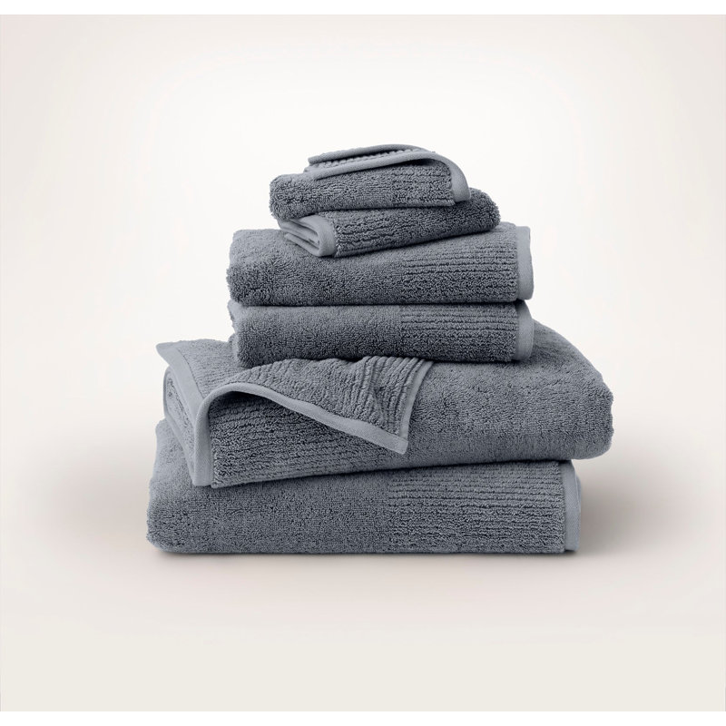 Turkish Ultra Plush Towel Set, 6 Pieces: 2 Bath Towel, 2 Washcloth, 2 Hand Towel, Mineral