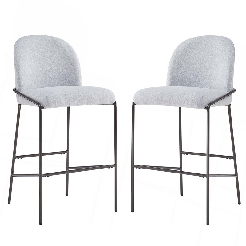 Ensemble de 2 barres d'intérieur revêtues de bronze antique avec cadre intérieur en bronze, Blanc