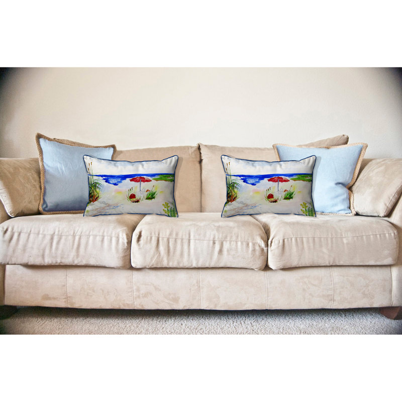 Beach Umbrella Outdoor Throw Pillow, Large