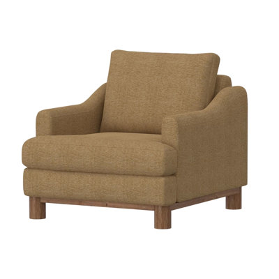 Olum Accent Armchair, 1 Throw Pillow, Modern 
