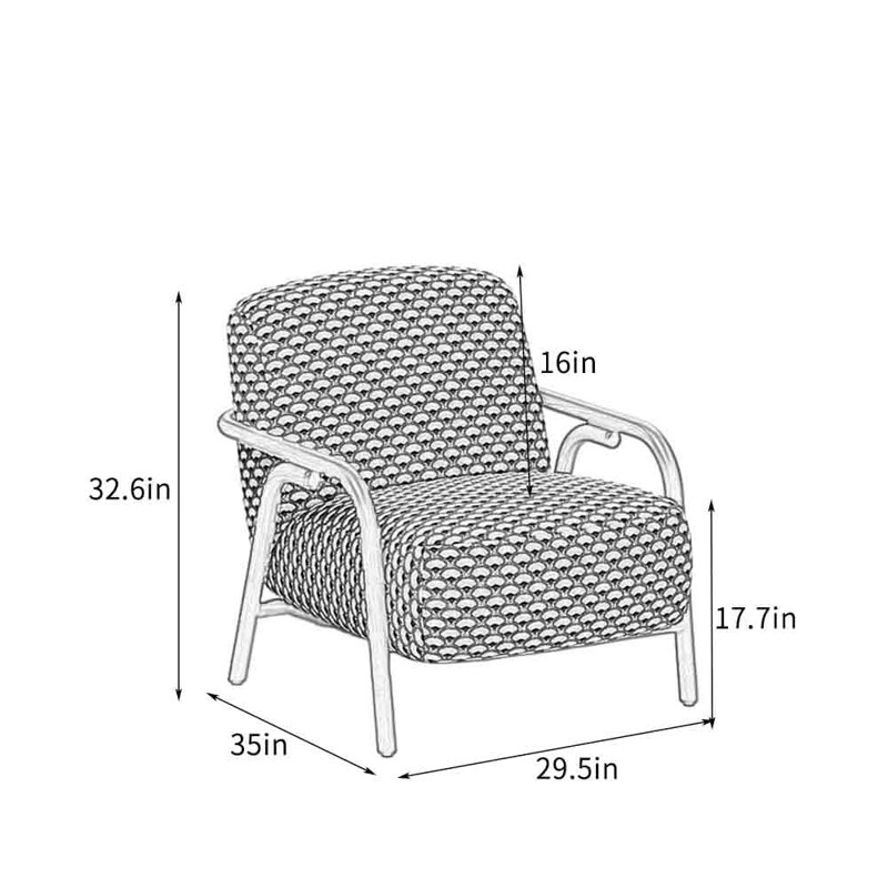 Chaise de loisirs simple de style rétro.