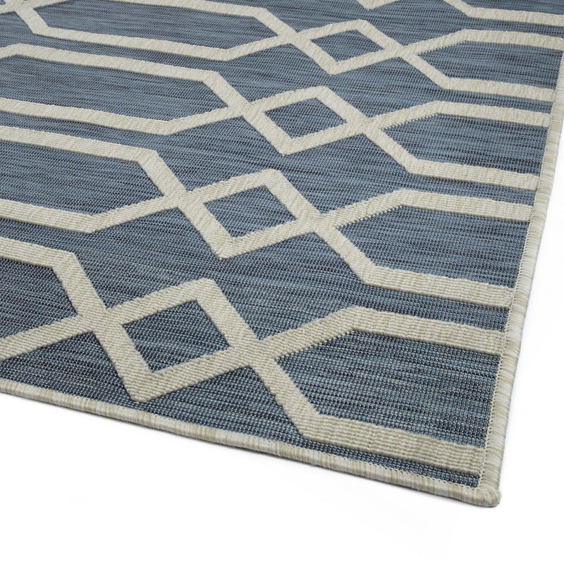 Contemporary, Transitional, Geometric, Textured, High-Low Cut & Loop Rectangle Area Rug