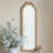 48.8" x 15.8" Arched Wall Mirror with Ornate Gold Frame-2029941516