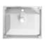 Lavabo de salle de bain 24 po en blanc brillant, révélant une nature durable et élégante 24 po, brillant