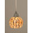 Cord Hung Mini Pendant Shown In Black Copper Finish With 10" Amber Crystal Glass-32464174-32464201-32464178