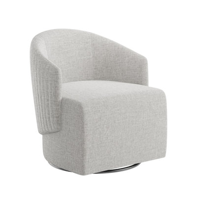 Suhaylah Upholstered Swivel Barrel Chair by Latitude Run