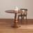 Nut-brown Round Solid Wood Dining table-119893775