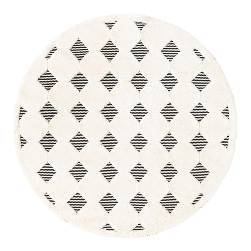 Tapis Corrhe Studio® Diamonds Raheesa, Rond 6 pi 1 po