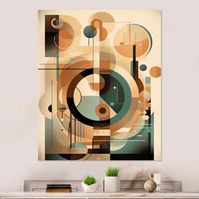 Décoration murale orange et verte Mid Century Momentum III - Modern Midcentury