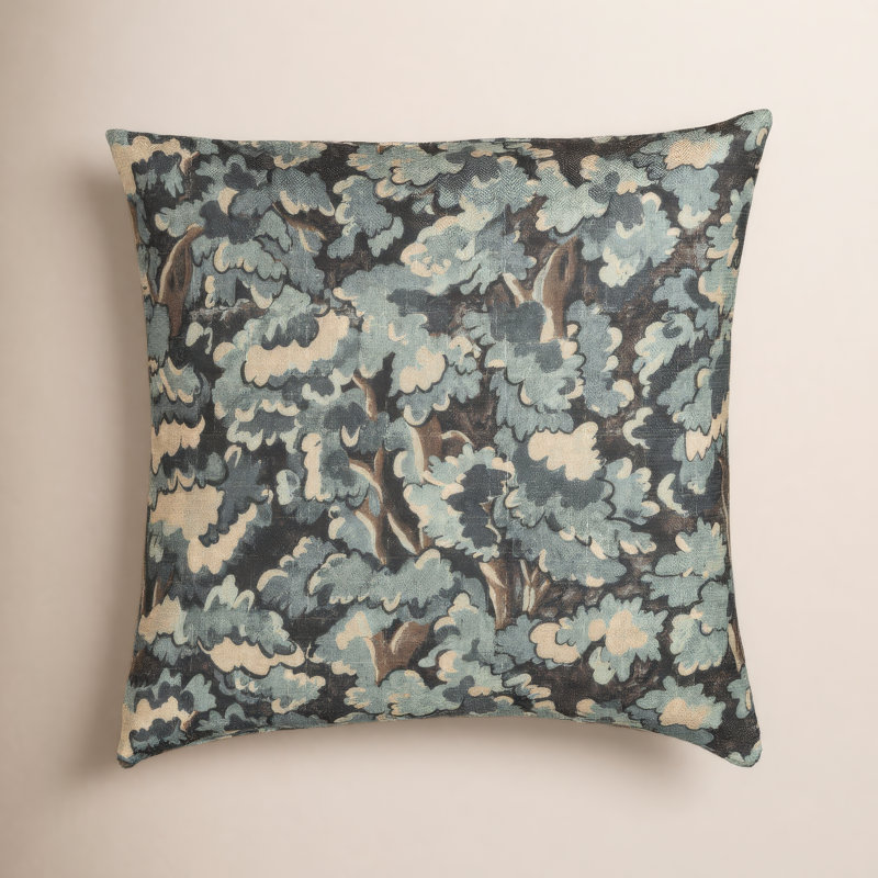 Cascade Tongas Accent Pillow, Blue, Square 16", Polyester